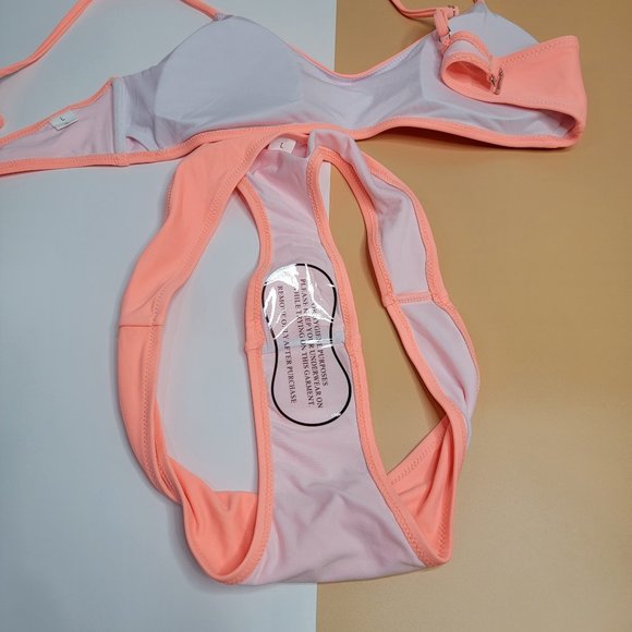 Womens 2 Pieces Brazilian Thong Bikini High Cut String Bottom Swimsuit NEW - Picture 12 of 13